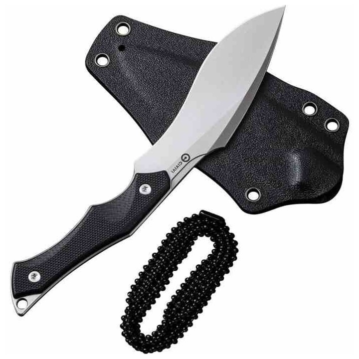 Couteau de Cou CIVIVI Vaquita II Black Lame Kukri Acier Nitro-V Manche G10 Etui Kydex CIVC047C1 - Livraison Gratuite