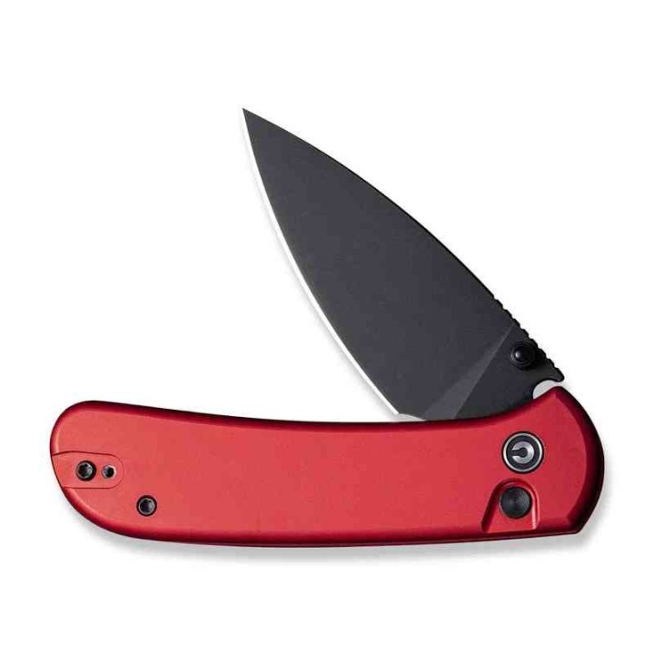Couteau CIVIVI Qubit Red Manche Aluminum Lame Acier 14C28N IKBS Clip Button Lock CIVC22030E2 - Livraison Gratuite