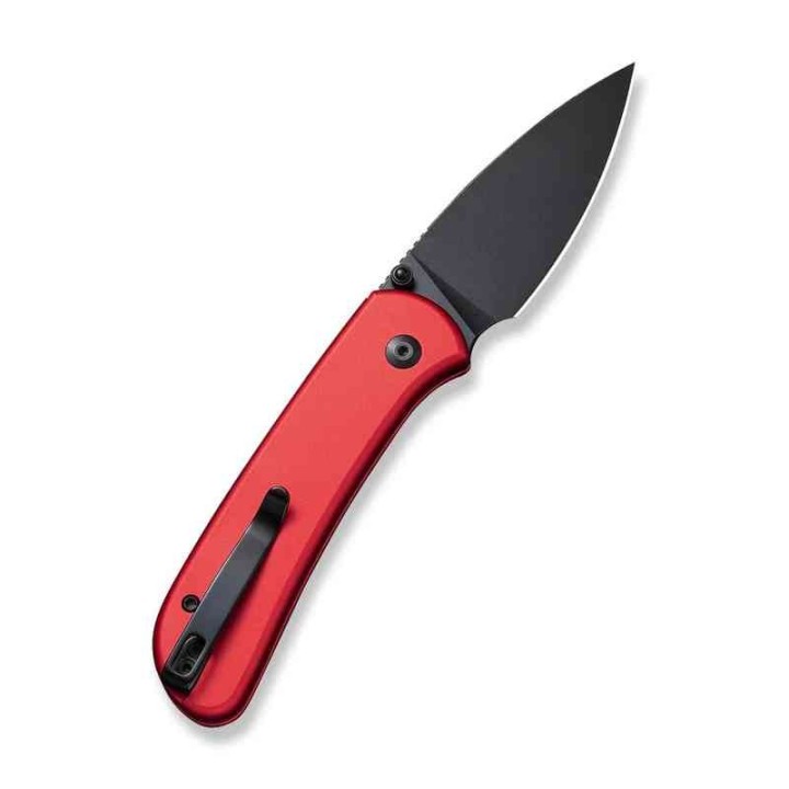 Couteau CIVIVI Qubit Red Manche Aluminum Lame Acier 14C28N IKBS Clip Button Lock CIVC22030E2 - Livraison Gratuite