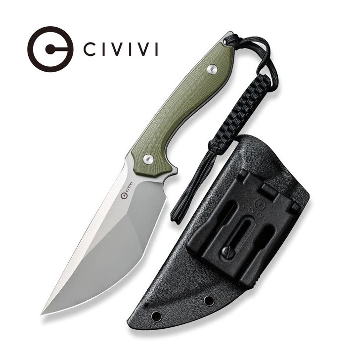 Couteau CIVIVI Concept 22 Green Lame Tanto Acier D2 Manche G10 Etui Kydex CIVC210472 - Livraison Gratuite
