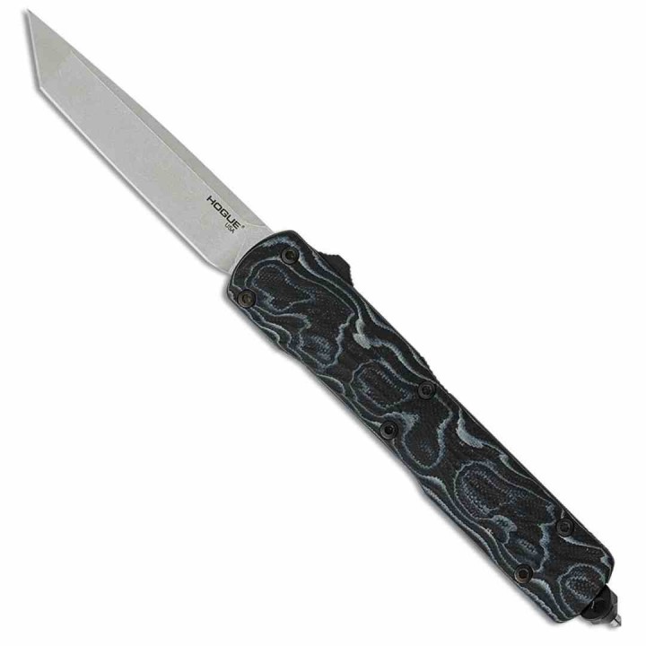 Couteau Hogue Counterstrike OTF AUTO Tanto Lame Acier CPM-20CV Manche G-Mascus Blue Clip Made USA HO34869 - Livraison Gratuite