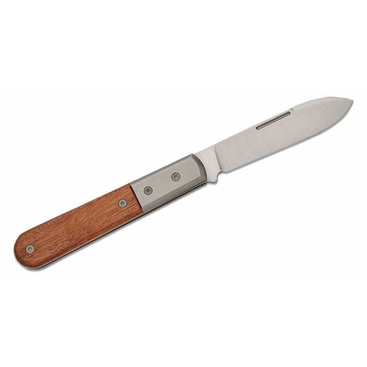 Couteau LionSteel Barlow Roundhead Santos Lame Acier M390 Manche Bois/Titane Slipjoint Italy LSTCK0111ST - Livraison Gratuite