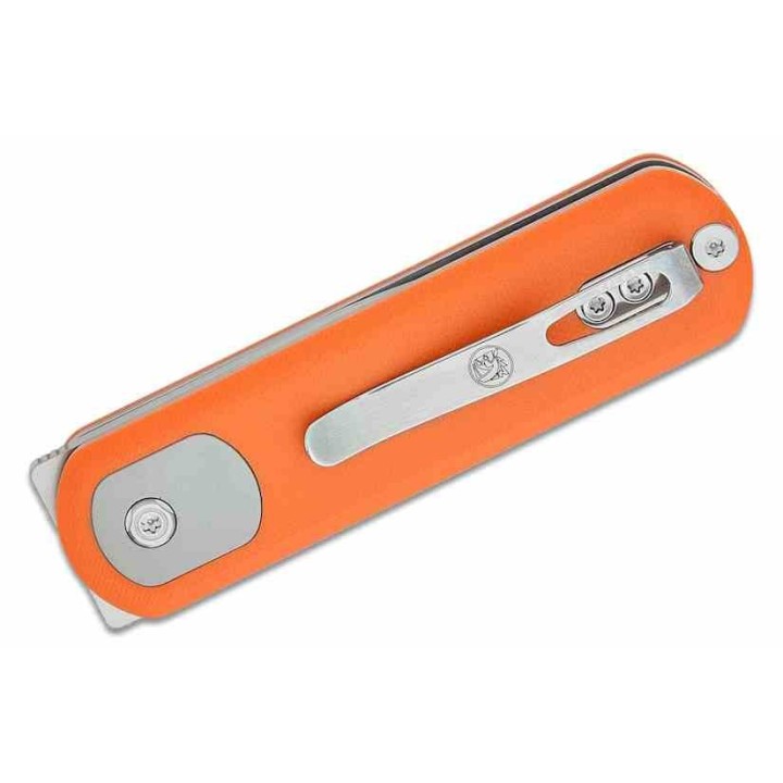 Couteau Vosteed Corgi Pup Trek Lock Orange Manche G10 Lame Acier 14C28N Satin IKBS Clip VOSA0719 - Livraison Gratuite