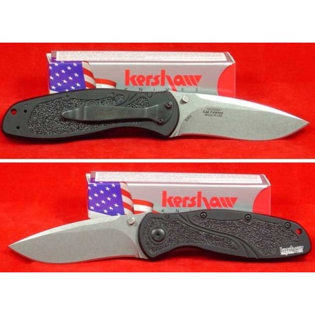 Couteau Kershaw Blur A/O Acier S30V StoneWash Manche Alu 6061-T6 Made In USA KS1670S30V - Livraison Gratuite