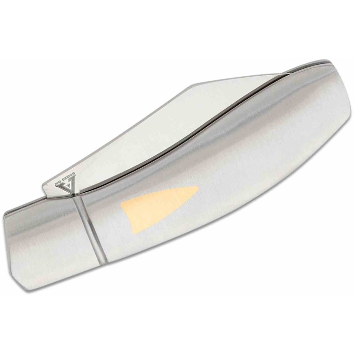 Couteau Begg Knives Traditional Sheepsfoot Small Lame Acier 14C28N Manche Acier Slip Joint BG046 - Livraison Gratuite