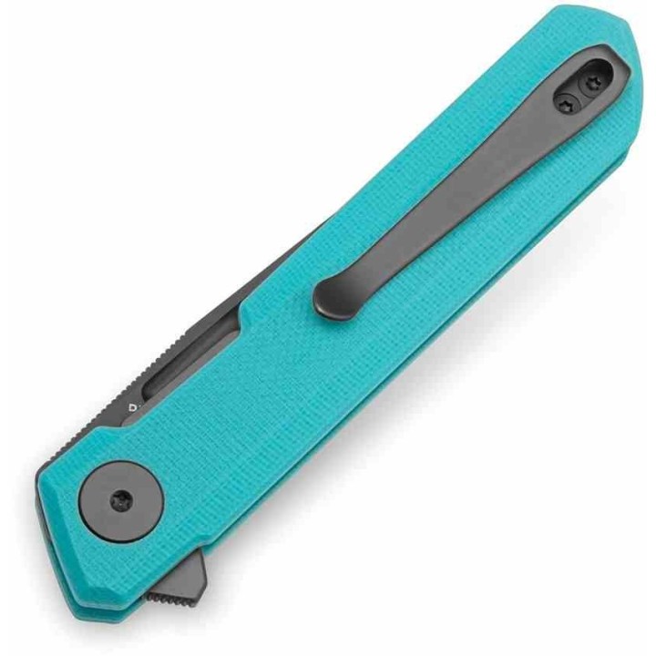 Couteau BESTECHMAN MINI DUNDEE Blue Lame Acier D2 Manche G10 Liner Lock Clip BTKMK03E - Livraison Gratuite