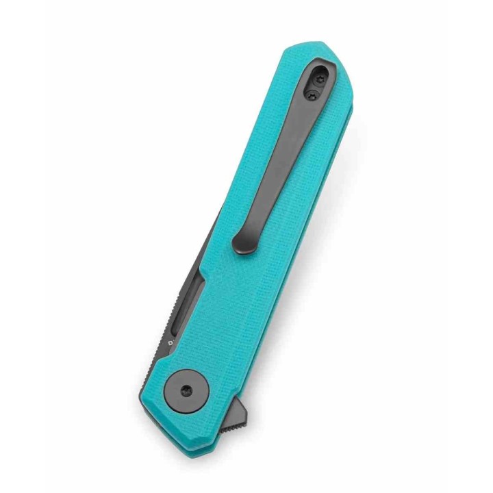 Couteau BESTECHMAN MINI DUNDEE Blue Lame Acier D2 Manche G10 Liner Lock Clip BTKMK03E - Livraison Gratuite