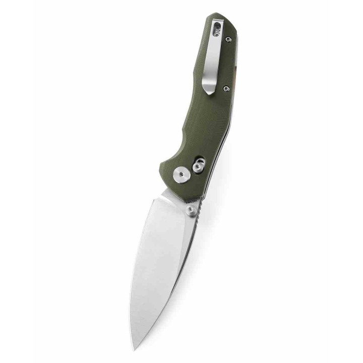 Couteau BESTECHMAN Ronan B-Lock OD Green Lame Acier 14C28N Manche G10 Crossbar Lock Clip BTKMK02B - Livraison Gratuite
