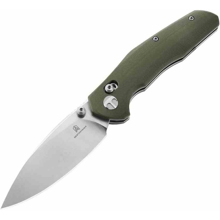 Couteau BESTECHMAN Ronan B-Lock OD Green Lame Acier 14C28N Manche G10 Crossbar Lock Clip BTKMK02B - Livraison Gratuite