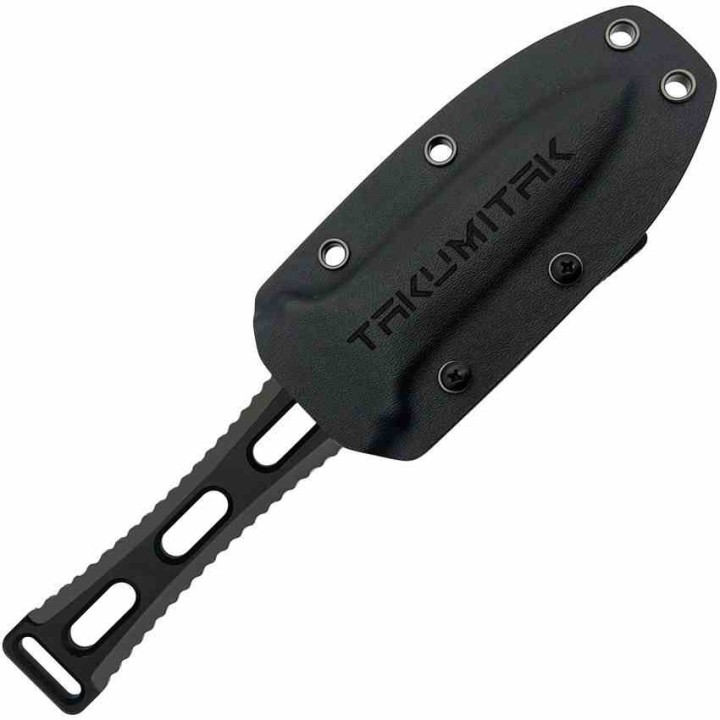 Couteau Dague Takumitak Hidden Anger Black Lame Acier D2 Double Tranchant Manche G10 Etui Kydex TKF205BK - Livraison Gratuite