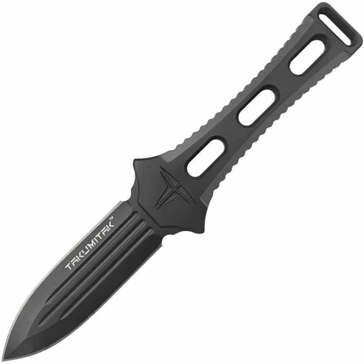 Couteau Dague Takumitak Hidden Anger Gray Lame Acier D2 Double Tranchant Manche G10 Etui Kydex TKF205GY - Livraison Gratuite