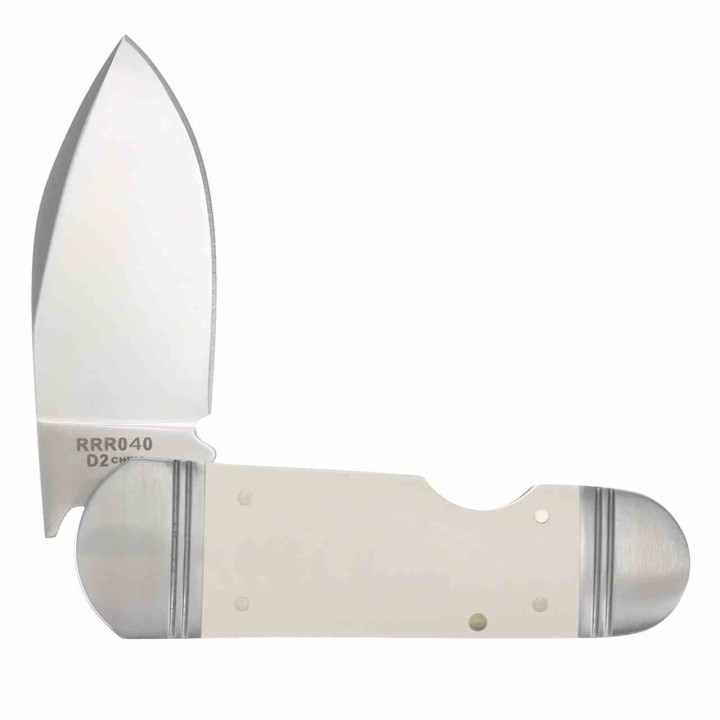 Couteau Rough Ryder Reserve Ghost Fish White Manche Micarta Lame Acier D2 Slip Joint Boite Collector RRR040 - Livraison Gratuite