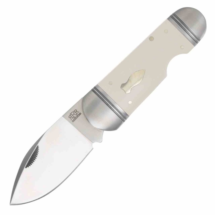 Couteau Rough Ryder Reserve Ghost Fish White Manche Micarta Lame Acier D2 Slip Joint Boite Collector RRR040 - Livraison Gratuite