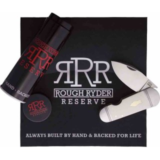 Couteau Rough Ryder Reserve Ghost Fish White Manche Micarta Lame Acier D2 Slip Joint Boite Collector RRR040 - Livraison Gratuite