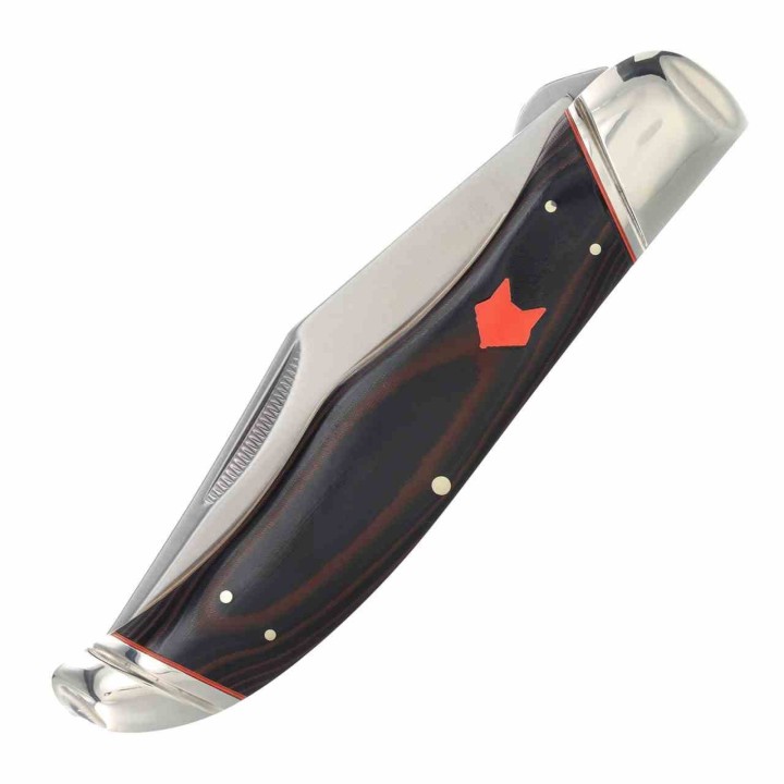 Couteau Rough Ryder Desert Fox Lame Acier 440 Manche Black/Orange G10 RR2307 - Livraison Gratuite