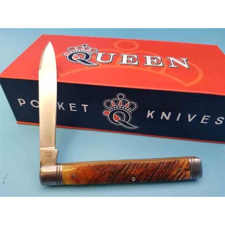 Couteau Queen Doctor's Knife Lame Acier Inox Manche OS Slip Joint QN016 - Livraison Gratuite