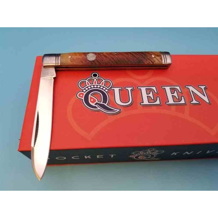 Couteau Queen Doctor's Knife Lame Acier Inox Manche OS Slip Joint QN016 - Livraison Gratuite
