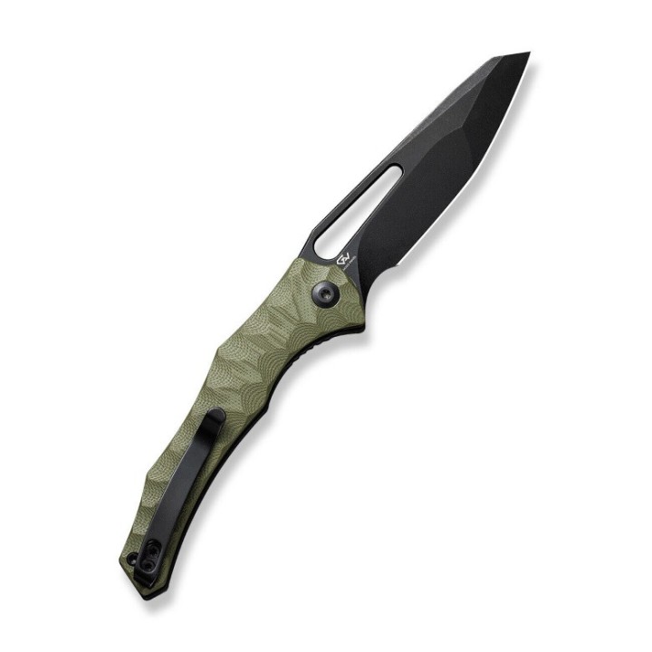 Couteau CIVIVI Spiny Dogfish OD Green Lame Acier 14C28N Black Manche G10 IKBS Linerlock Clip CIVC220063 - Livraison Gratuite