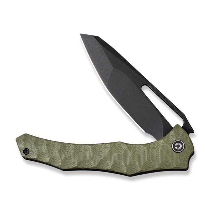 Couteau CIVIVI Spiny Dogfish OD Green Lame Acier 14C28N Black Manche G10 IKBS Linerlock Clip CIVC220063 - Livraison Gratuite