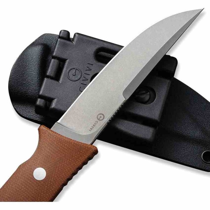 Couteau CIVIVI Tamashii Brown Lame Acier D2 Manche Micarta Etui Kydex CIVC190465 - Livraison Gratuite