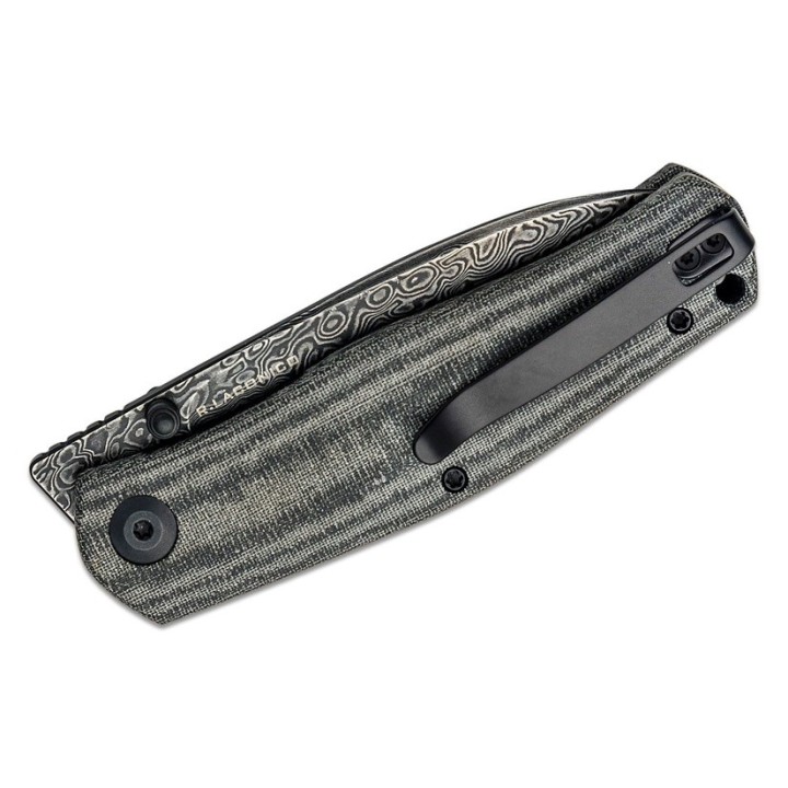 Couteau CIVIVI Sokoke Black Manche Micarta Lame Acier Damas IKBS Linerlock Clip CIVC22007DS1 - Livraison Gratuite