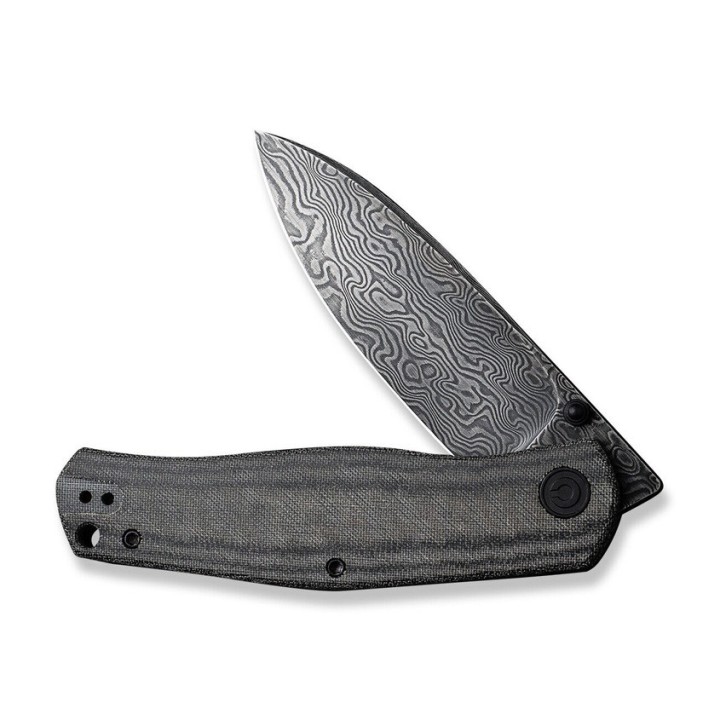 Couteau CIVIVI Sokoke Black Manche Micarta Lame Acier Damas IKBS Linerlock Clip CIVC22007DS1 - Livraison Gratuite