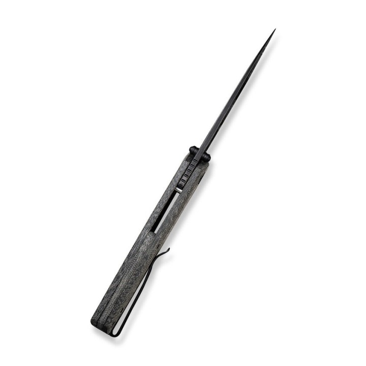 Couteau CIVIVI Sokoke Black Manche Micarta Lame Acier Damas IKBS Linerlock Clip CIVC22007DS1 - Livraison Gratuite