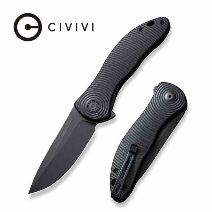 Couteau CIVIVI Synergy 3 Lame Drop Point Acier Nitro-V Manche G10 IKBS Linerlock Clip CIVC20075D1 - Livraison Gratuite