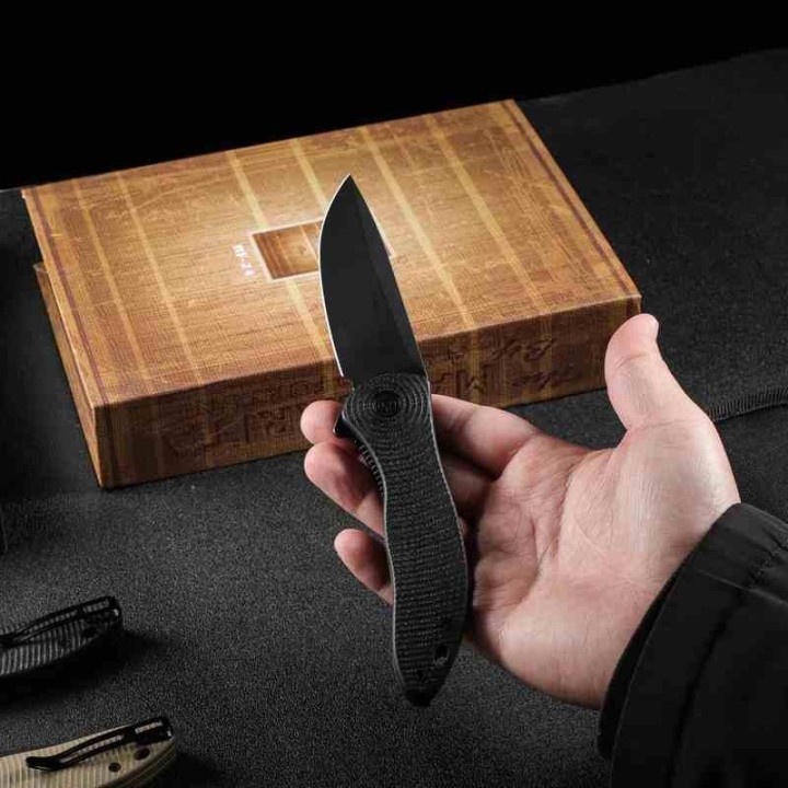 Couteau CIVIVI Synergy 3 Lame Drop Point Acier Nitro-V Manche G10 IKBS Linerlock Clip CIVC20075D1 - Livraison Gratuite
