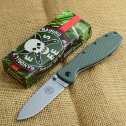 Couteau Esee Zancudo OD green Framelock Lame Acier AUS-8 Stonewash Manche FRN BRKR1OD - Livraison Gratuite