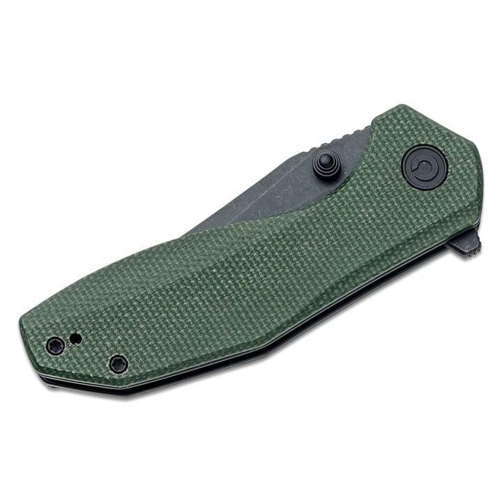 Couteau CIVIVI ODD 22 Green Lame Acier Sandvik 14C28N Manche Micarta IKBS Linerlock Clip CIVC210322 - Livraison Gratuite
