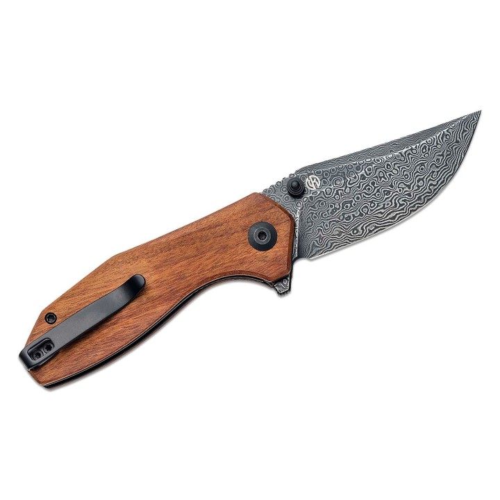 Couteau CIVIVI ODD 22 Cuibourtia Lame Acier Damas Manche Bois IKBS Linerlock Clip CIVC21032DS1 - Livraison Gratuite