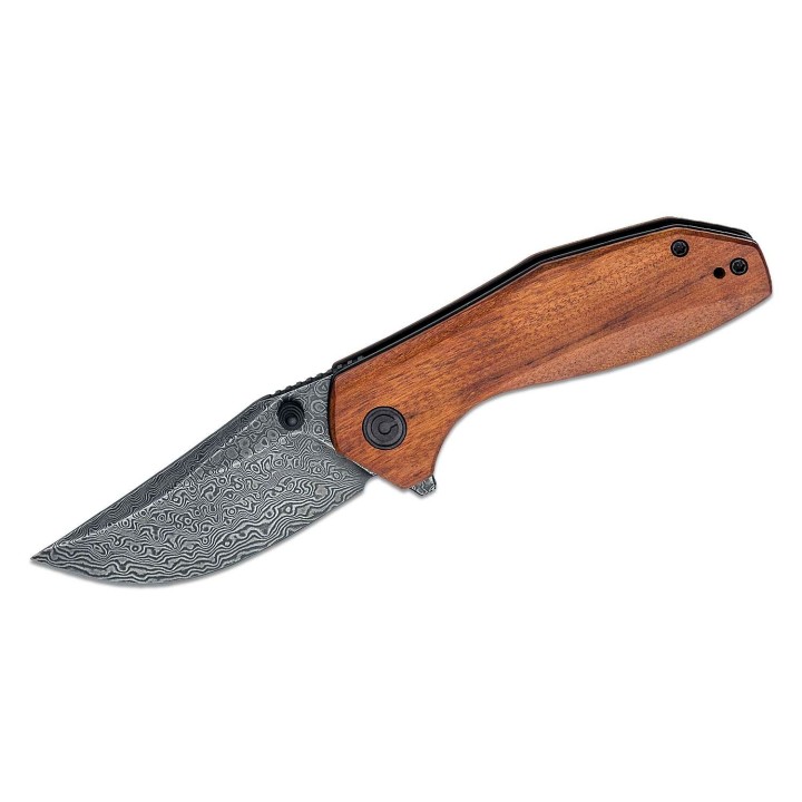 Couteau CIVIVI ODD 22 Cuibourtia Lame Acier Damas Manche Bois IKBS Linerlock Clip CIVC21032DS1 - Livraison Gratuite