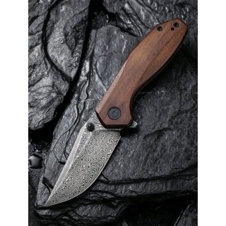 Couteau CIVIVI ODD 22 Cuibourtia Lame Acier Damas Manche Bois IKBS Linerlock Clip CIVC21032DS1 - Livraison Gratuite