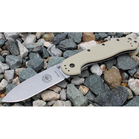 Couteau ESEE Avispa Desert Tan Satin Blade Acier AUS-8 Manche FRN BRK1301DT - Livraison Gratuite