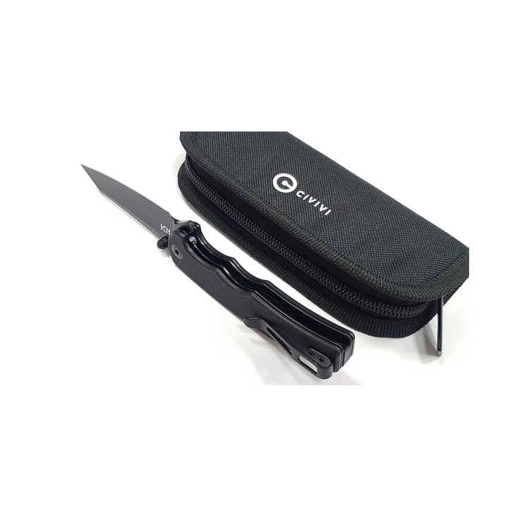 Couteau CIVIVI P87 Black Manche G10 Lame Tanto Reverse Nitro-V IKBS Linerlock CLip CIVC210431 - Livraison Gratuite