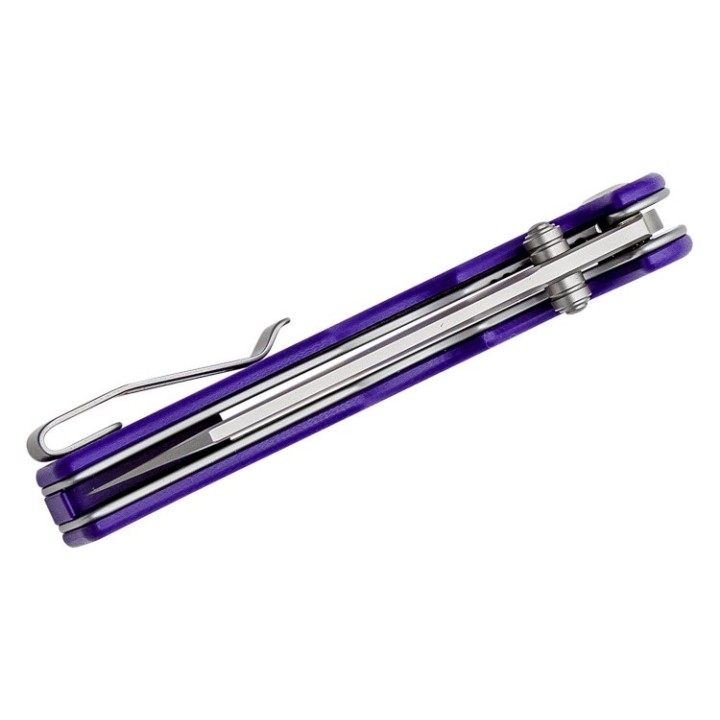 Couteau CIVIVI P87 Purple Manche G10 Lame Tanto Reverse Nitro-V IKBS Linerlock CLip CIVC210432 - Livraison Gratuite