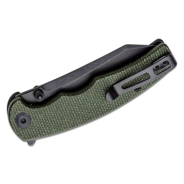 Couteau CIVIVI P87 Green Manche Micarta Lame Tanto Reverse Nitro-V IKBS Linerlock CLip CIVC210433 - Livraison Gratuite