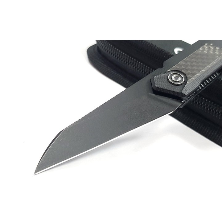 Couteau CIVIVI Ki-V Plus Black Manche G10/FCarbone Lame Acier Nitro-V IKBS Linerlock Clip CIVC20005B3 - Livraison Gratuite