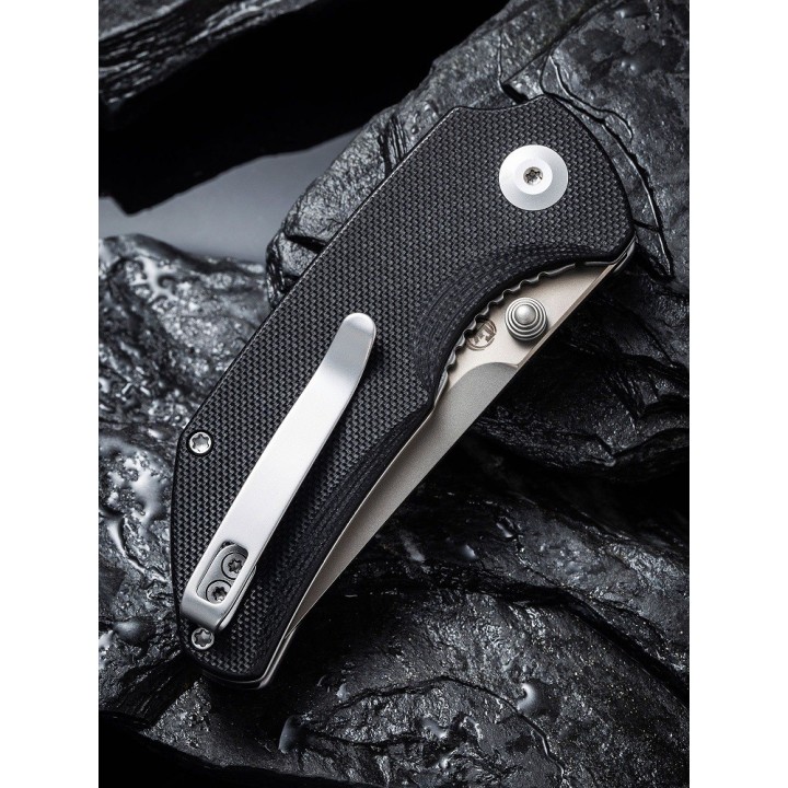 Couteau CIVIVI Thug 2 Black Lame Tanto Acier Nitro-V Bead Blasted Manche G10 IKBS Clip CIVC20028C2 - Livraison Gratuite