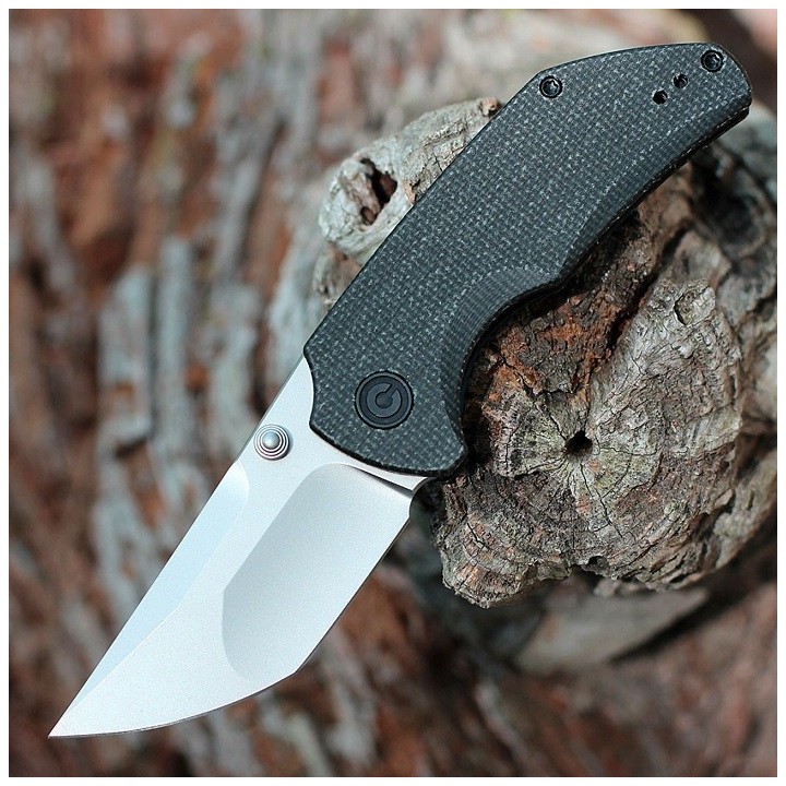 Couteau CIVIVI Thug 2 Dark Green Lame Tanto Acier Nitro-V Bead Blasted Manche Micarta IKBS CIVC20028C3 - Livraison Gratuite