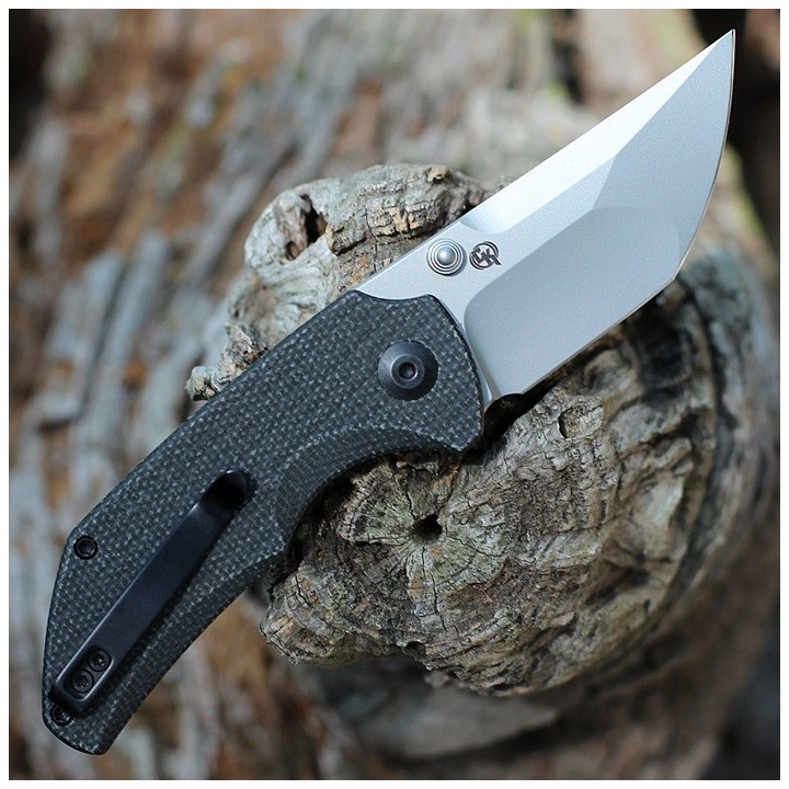 Couteau CIVIVI Thug 2 Dark Green Lame Tanto Acier Nitro-V Bead Blasted Manche Micarta IKBS CIVC20028C3 - Livraison Gratuite