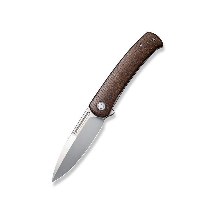 Couteau CIVIVI Cetos Brown Lame Acier 14C28N Manche Micarta IKBS Linerlock Clip CIVC21025B1 - Livraison Gratuite
