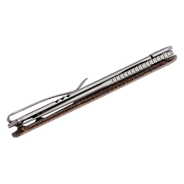 Couteau CIVIVI Cetos Brown Lame Acier 14C28N Manche Micarta IKBS Linerlock Clip CIVC21025B1 - Livraison Gratuite