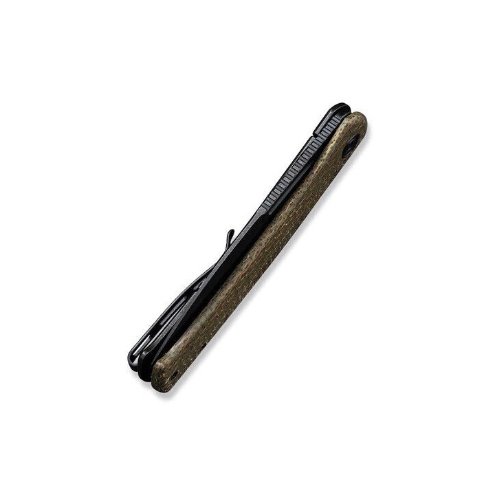 Couteau CIVIVI Cetos Coarse Green Lame Acier 14C28N Manche Micarta IKBS Linerlock Clip CIVC21025B3 - Livraison Gratuite