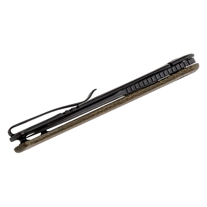 Couteau CIVIVI Cetos Coarse Green Lame Acier 14C28N Manche Micarta IKBS Linerlock Clip CIVC21025B3 - Livraison Gratuite