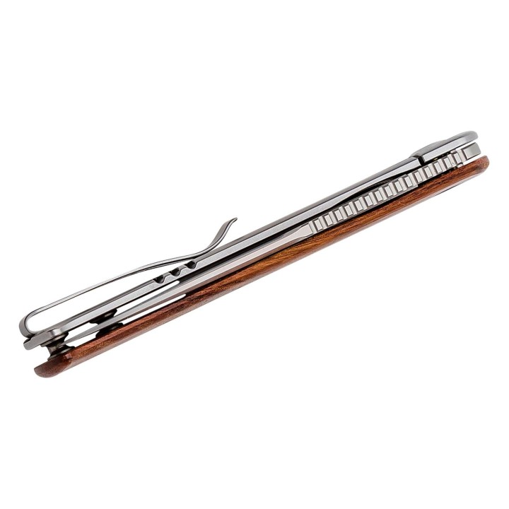 Couteau CIVIVI Cetos Cuibourtia Lame Acier 14C28N Manche Bois IKBS Linerlock Clip CIVC21025B4 - Livraison Gratuite