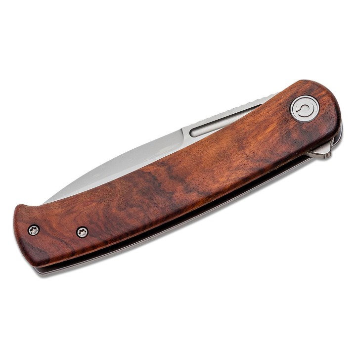Couteau CIVIVI Cetos Cuibourtia Lame Acier 14C28N Manche Bois IKBS Linerlock Clip CIVC21025B4 - Livraison Gratuite