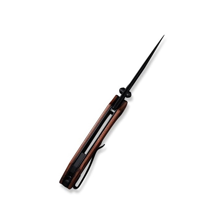 Couteau CIVIVI Thug 2 Cuibourtia Lame Tanto Acier Damas Manche Bois IKBS Linerlock Clip C20028CDS1 - Livraison Gratuite