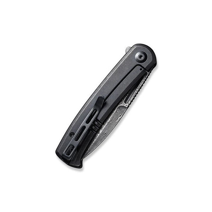 Couteau CIVIVI Cetos Damas Manche Fibre de Carbone IKBS Framelock Clip C21025BDS1 - Livraison Gratuite